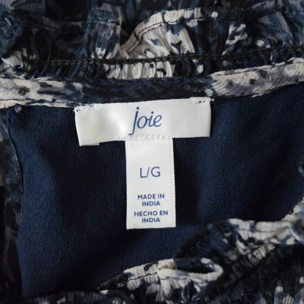 JOIE THELEN CHIFFON SWING SLEEVELESS DRESS IN BALTIC PRINT - Picture 7 of 8